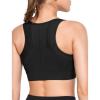 imageYvette Zip Front Sports Bras for Women High Impact Supportive Large Bust Bras for RunningBlack