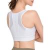 imageYvette Zip Front Sports Bras for Women High Impact Supportive Large Bust Bras for RunningWhite