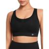 imageYvette Adjustable Sports Bras for Women High Support Large Bust Wireless Running Workout Sports Bra High Impact Plus SizeBlack