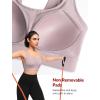 imageYvette Adjustable Sports Bras for Women High Support Large Bust Wireless Running Workout Sports Bra High Impact Plus SizePink