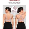 imageYvette Adjustable Sports Bras for Women High Support Large Bust Wireless Running Workout Sports Bra High Impact Plus SizePink