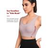 imageYvette Adjustable Sports Bras for Women High Support Large Bust Wireless Running Workout Sports Bra High Impact Plus SizePink