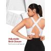 imageYvette Adjustable Sports Bras for Women High Support Large Bust Wireless Running Workout Sports Bra High Impact Plus SizeWhite
