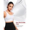 imageYvette Adjustable Sports Bras for Women High Support Large Bust Wireless Running Workout Sports Bra High Impact Plus SizeWhite