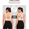 imageYvette Adjustable Sports Bras for Women High Support Large Bust Wireless Running Workout Sports Bra High Impact Plus SizeWhite