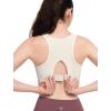 imageYvette Adjustable Sports Bras for Women Racerback Bra for RunningOffwhite