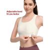 imageYvette Adjustable Sports Bras for Women Racerback Bra for RunningOffwhite