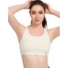 imageYvette Adjustable Sports Bras for Women Racerback Bra for RunningOffwhite