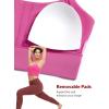 imageYvette Adjustable Yoga Sports Bras for Women Light Support Padded Wireless Spaghetti Strap Bra with Removable PadRose Red
