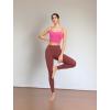 imageYvette Adjustable Yoga Sports Bras for Women Light Support Padded Wireless Spaghetti Strap Bra with Removable PadRose Red