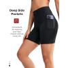 imageYvette Biker Shorts with Pockets for Women 3quot  4quot  6quot  8quot Tummy Control High Waist Running Workout Gym Yoga ShortsBlack