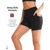 imageYvette Biker Shorts with Pockets for Women 3quot  4quot  6quot  8quot Tummy Control High Waist Running Workout Gym Yoga ShortsBlack