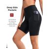 imageYvette Biker Shorts with Pockets for Women 3quot  4quot  6quot  8quot Tummy Control High Waist Running Workout Gym Yoga ShortsBlack
