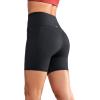 imageYvette Biker Shorts with Pockets for Women 3quot  4quot  6quot  8quot Tummy Control High Waist Running Workout Gym Yoga ShortsBlack