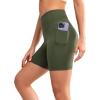 imageYvette Biker Shorts with Pockets for Women 3quot  4quot  6quot  8quot Tummy Control High Waist Running Workout Gym Yoga ShortsGreen