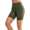 imageYvette Biker Shorts with Pockets for Women 3quot  4quot  6quot  8quot Tummy Control High Waist Running Workout Gym Yoga ShortsGreen