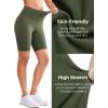 imageYvette Biker Shorts with Pockets for Women 3quot  4quot  6quot  8quot Tummy Control High Waist Running Workout Gym Yoga ShortsGreen