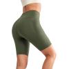 imageYvette Biker Shorts with Pockets for Women 3quot  4quot  6quot  8quot Tummy Control High Waist Running Workout Gym Yoga ShortsGreen