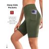 imageYvette Biker Shorts with Pockets for Women 3quot  4quot  6quot  8quot Tummy Control High Waist Running Workout Gym Yoga ShortsGreen