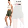 imageYvette Biker Shorts with Pockets for Women 3quot  4quot  6quot  8quot Tummy Control High Waist Running Workout Gym Yoga ShortsGreen