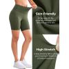 imageYvette Biker Shorts with Pockets for Women 3quot  4quot  6quot  8quot Tummy Control High Waist Running Workout Gym Yoga ShortsGreen