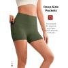imageYvette Biker Shorts with Pockets for Women 3quot  4quot  6quot  8quot Tummy Control High Waist Running Workout Gym Yoga ShortsGreen
