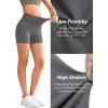 imageYvette Biker Shorts with Pockets for Women 3quot  4quot  6quot  8quot Tummy Control High Waist Running Workout Gym Yoga ShortsGrey