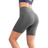imageYvette Biker Shorts with Pockets for Women 3quot  4quot  6quot  8quot Tummy Control High Waist Running Workout Gym Yoga ShortsGrey