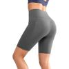 imageYvette Biker Shorts with Pockets for Women 3quot  4quot  6quot  8quot Tummy Control High Waist Running Workout Gym Yoga ShortsGrey