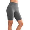 imageYvette Biker Shorts with Pockets for Women 3quot  4quot  6quot  8quot Tummy Control High Waist Running Workout Gym Yoga ShortsGrey