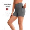 imageYvette Biker Shorts with Pockets for Women 3quot  4quot  6quot  8quot Tummy Control High Waist Running Workout Gym Yoga ShortsGrey