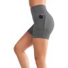 imageYvette Biker Shorts with Pockets for Women 3quot  4quot  6quot  8quot Tummy Control High Waist Running Workout Gym Yoga ShortsGrey