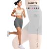 imageYvette Biker Shorts with Pockets for Women 3quot  4quot  6quot  8quot Tummy Control High Waist Running Workout Gym Yoga ShortsGrey
