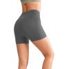 imageYvette Biker Shorts with Pockets for Women 3quot  4quot  6quot  8quot Tummy Control High Waist Running Workout Gym Yoga ShortsGrey