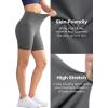 imageYvette Biker Shorts with Pockets for Women 3quot  4quot  6quot  8quot Tummy Control High Waist Running Workout Gym Yoga ShortsGrey