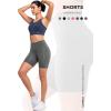 imageYvette Biker Shorts with Pockets for Women 3quot  4quot  6quot  8quot Tummy Control High Waist Running Workout Gym Yoga ShortsGrey