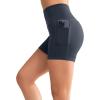 imageYvette Biker Shorts with Pockets for Women 3quot  4quot  6quot  8quot Tummy Control High Waist Running Workout Gym Yoga ShortsNavy