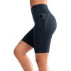imageYvette Biker Shorts with Pockets for Women 3quot  4quot  6quot  8quot Tummy Control High Waist Running Workout Gym Yoga ShortsNavy