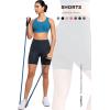 imageYvette Biker Shorts with Pockets for Women 3quot  4quot  6quot  8quot Tummy Control High Waist Running Workout Gym Yoga ShortsNavy
