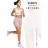imageYvette Biker Shorts with Pockets for Women 3quot  4quot  6quot  8quot Tummy Control High Waist Running Workout Gym Yoga ShortsPink