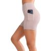 imageYvette Biker Shorts with Pockets for Women 3quot  4quot  6quot  8quot Tummy Control High Waist Running Workout Gym Yoga ShortsPink