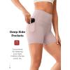 imageYvette Biker Shorts with Pockets for Women 3quot  4quot  6quot  8quot Tummy Control High Waist Running Workout Gym Yoga ShortsPink