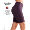 imageYvette Biker Shorts with Pockets for Women 3quot  4quot  6quot  8quot Tummy Control High Waist Running Workout Gym Yoga ShortsPurple
