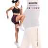 imageYvette Biker Shorts with Pockets for Women 3quot  4quot  6quot  8quot Tummy Control High Waist Running Workout Gym Yoga ShortsPurple
