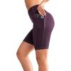 imageYvette Biker Shorts with Pockets for Women 3quot  4quot  6quot  8quot Tummy Control High Waist Running Workout Gym Yoga ShortsPurple