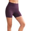 imageYvette Biker Shorts with Pockets for Women 3quot  4quot  6quot  8quot Tummy Control High Waist Running Workout Gym Yoga ShortsPurple