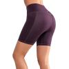 imageYvette Biker Shorts with Pockets for Women 3quot  4quot  6quot  8quot Tummy Control High Waist Running Workout Gym Yoga ShortsPurple