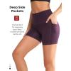 imageYvette Biker Shorts with Pockets for Women 3quot  4quot  6quot  8quot Tummy Control High Waist Running Workout Gym Yoga ShortsPurple