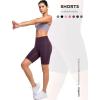 imageYvette Biker Shorts with Pockets for Women 3quot  4quot  6quot  8quot Tummy Control High Waist Running Workout Gym Yoga ShortsPurple