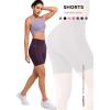 imageYvette Biker Shorts with Pockets for Women 3quot  4quot  6quot  8quot Tummy Control High Waist Running Workout Gym Yoga ShortsPurple